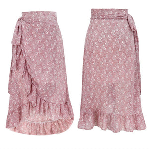 Odette Spring Summer Floral Ruffles Skirt